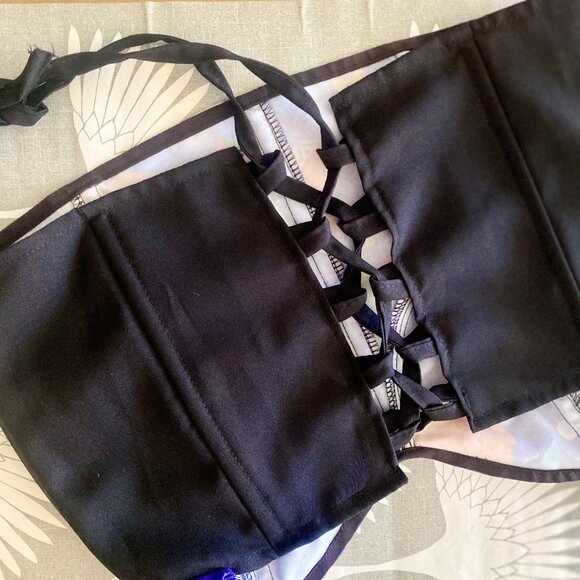 Day of the dead corset top with boning and lace up back - Picture 8 of 8